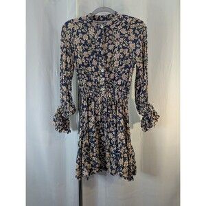 Rachel Pally Amaya Lightweight Mini Long sleeve Floral Dress Size XS (C13)